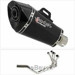 06-10 GSXR 600 750 Exhaust Carbon Fiber/Stainless -slip on muffler with head pipe