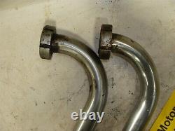 1967 68 69 Yamaha YL1 Y33 Twin Jet 100 exhaust header head pipes r l nuts oem