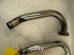 1967 68 69 Yamaha YL1 Y33 Twin Jet 100 exhaust header head pipes r l nuts oem