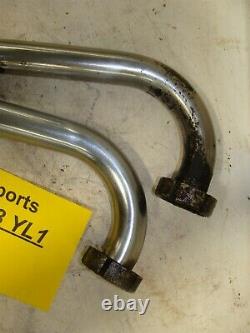 1967 68 69 Yamaha YL1 Y33 Twin Jet 100 exhaust header head pipes r l nuts oem