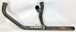 1970 Harley Davidson Shovelhead Flh Dual Exhaust Crossover Head Pipe For Kicker