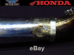 1988 Honda TRX250R Drag Pipe Expansion Chamber Exhaust Head Header Silencer