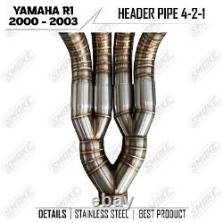 2000-2003 Yamaha YZF R1 Custom Exhaust Header Head Pipe Manifold Fit