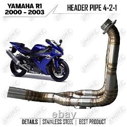 2000-2003 Yamaha YZF R1 Custom Exhaust Header Head Pipe Manifold Fit