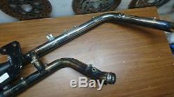 2008 up HARLEY SOFTAIL DELUXE EXHAUST PIPE MUFFLERS HEADER HEAD PIPES BLACK