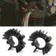 2x Black Finned Exhaust Pipe Head Heat Sink Fixing Clips For Street Twin 2016-23