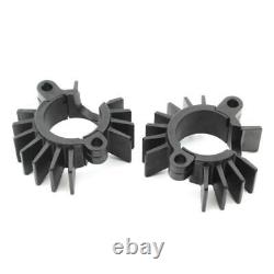 2x Black Finned Exhaust Pipe Head Heat Sink Fixing Clips For Street Twin 2016-23