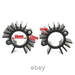 2x Black Finned Exhaust Pipe Head Heat Sink Fixing Clips For Street Twin 2016-23