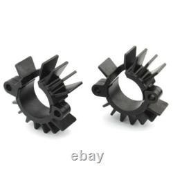 2x Black Finned Exhaust Pipe Head Heat Sink Fixing Clips For Street Twin 2016-23