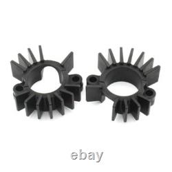 2x Black Finned Exhaust Pipe Head Heat Sink Fixing Clips For Street Twin 2016-23