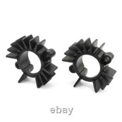 2x Black Finned Exhaust Pipe Head Heat Sink Fixing Clips For Street Twin 2016-23
