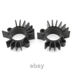 2x Black Finned Exhaust Pipe Head Heat Sink Fixing Clips For Street Twin 2016-23