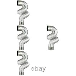 4 Pack Kitchen Vent Hose Flexible Exhaust Pipe Chimney Steel Head Stainless