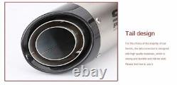 51mm Universal Motorcycle Muffler Pipe Exhaust Carbon Head Motorcycle Bike