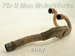 94 Honda XR250L Exhaust Header Pipe / OEM Dual Valve Engine Muffler Head