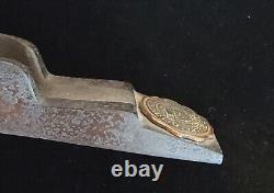 Antique Cast Iron Tobacco Pipe Rest withUniversity of Texas Seal & Bulls Head Pipe