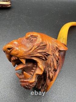 Antique Meerschaum Lions Head Pipe