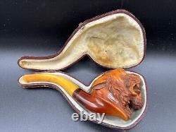 Antique Meerschaum Lions Head Pipe