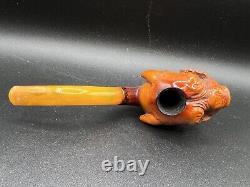 Antique Meerschaum Lions Head Pipe