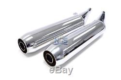 BMW R65 Whispertone Mufflers 35mm Head Pipes 2-Into-2 Chrome Exhaust System