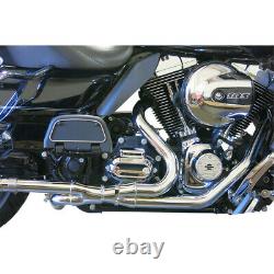 Bassani Chrome 2x2 Crossover Inner Collector Dual Head Pipes Headers Harley FLH