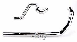 Bassani Chrome Bagger True Duals Exhaust Head Pipes Headers 95-16 Harley Touring