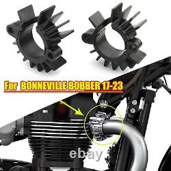 Black Exhaust Pipe Head Heat Sink Fixing Clips For SCRAMBLER 1200 XE 2019-2023