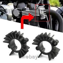 Black Finned Exhaust Pipe Head Heat Sink Fixing Clips For STREET CUP 2017-2018