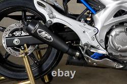 Black GP Slip On Exhaust M4 SU5122-GP For 09-15 Suzuki Gladius