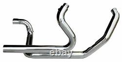 Chrome True Duals 22 Powerhouse Head Pipes Headers Exhaust 09-16 Harley Touring