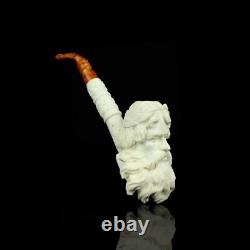 Erdogan Ege XL Size ZEUS Head Pipe New Block Meerschaum Handmade W Case#854