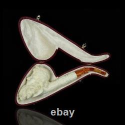 Erdogan Ege XL Size ZEUS Head Pipe New Block Meerschaum Handmade W Case#854