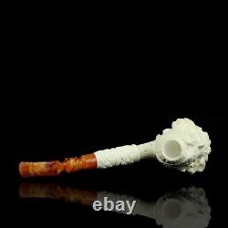 Erdogan Ege XL Size ZEUS Head Pipe New Block Meerschaum Handmade W Case#854