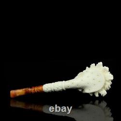 Erdogan Ege XL Size ZEUS Head Pipe New Block Meerschaum Handmade W Case#854