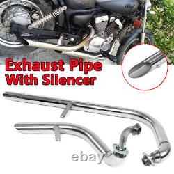 Exhaust Head Muffler Pipes + Silencer Retro For Yamaha Virago V Star XV 250 125