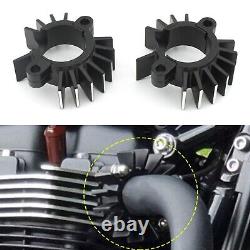 Exhaust Pipe Head Heat Sink Fixing Clips For BONNEVILLE BOBBER Black White 17-23