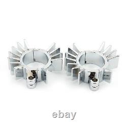 Exhaust Pipe Head Heat Sink Fixing Clips For BONNEVILLE BOBBER Silver 2017-2023