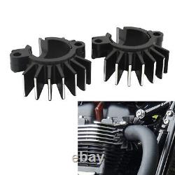 Exhaust Pipe Head Heat Sink Fixing Clips For STREET SCRAMBLER Black 2017-23 New