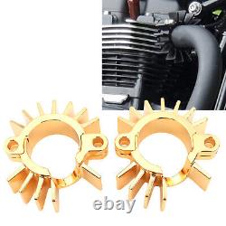 Finned Exhaust Pipe Head Heat Sink Fixing Clips For Street Twin Gold 2016-23 2X