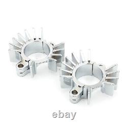 Finned Exhaust Pipe Head Heat Sink Fixing Clips For Street Twin Silver 2016-2023