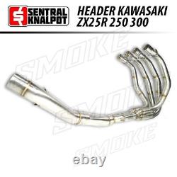 For Kawasaki 250 300 ZX25R Head Header Front Pipes Custom Exhaust