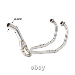 For Kawasaki KLE500 1991-2007 Motorcycle Exhaust Head Mid Link Pipe Slip-on