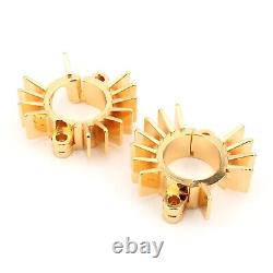 Gold Exhaust Pipe Head Heat Sink Fixing Clips For Triumph Bonneville T120