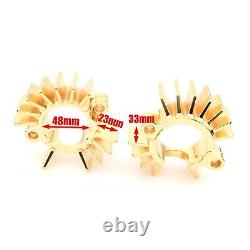 Gold Exhaust Pipe Head Heat Sink Fixing Clips For Triumph Bonneville T120