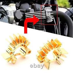 Gold Finned Exhaust Pipe Head Heat Sink Fixing Clips For STREET CUP 2017-2018