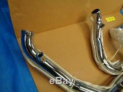 Harley Vance Hines Power Dual Exhaust Head Pipe Kit Chrome 2009 Touring Bagger