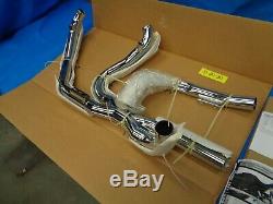 Harley Vance Hines Power Dual Exhaust Head Pipe Kit Chrome 2009 Touring Bagger