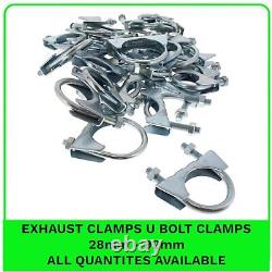 Heavy Duty U Bolt Exhaust Clamps Universal Clamp & Nuts 28mm 92mm All Sizes