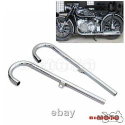 Motorcycle 32HP Rear Muffler Exhaust Pipes Flat Head For BMW M1 M72 R71 R12 MT12