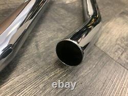 NEW Mac Triumph 500 1963-1972 Chrome TT Muffler Exhaust Head Pipes 1.5 181351